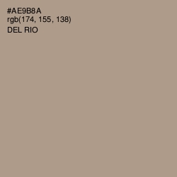 #AE9B8A - Del Rio Color Image